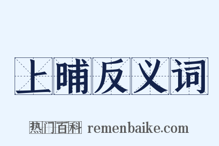 上晡反义词是什么意思的图片
